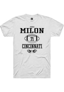 Judea Milon  Cincinnati Bearcats White Rally NIL Sport Icon Short Sleeve T Shirt