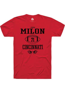 Judea Milon  Cincinnati Bearcats Red Rally NIL Sport Icon Short Sleeve T Shirt