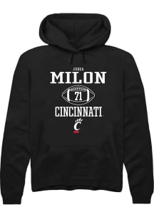 Judea Milon  Rally Cincinnati Bearcats Mens Black NIL Sport Icon Long Sleeve Hoodie