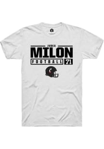 Judea Milon  Cincinnati Bearcats White Rally NIL Stacked Box Short Sleeve T Shirt
