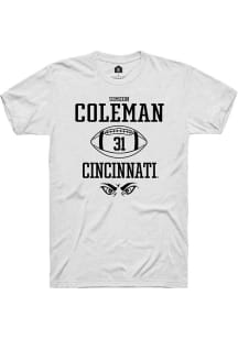 Simeon Coleman  Cincinnati Bearcats White Rally NIL Sport Icon Short Sleeve T Shirt