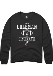 Simeon Coleman  Rally Cincinnati Bearcats Mens Black NIL Sport Icon Long Sleeve Crew Sweatshirt