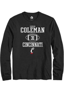 Simeon Coleman  Cincinnati Bearcats Black Rally NIL Sport Icon Long Sleeve T Shirt