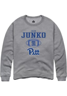 Caleb Junko  Rally Pitt Panthers Mens Graphite NIL Sport Icon Long Sleeve Crew Sweatshirt