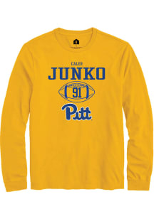 Caleb Junko  Pitt Panthers Gold Rally NIL Sport Icon Long Sleeve T Shirt