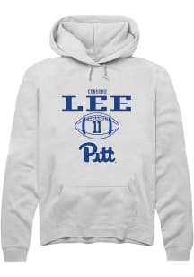 Censere Lee  Rally Pitt Panthers Mens White NIL Sport Icon Long Sleeve Hoodie