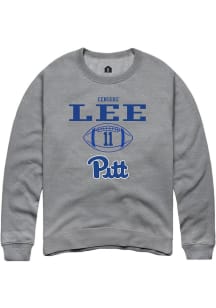 Censere Lee  Rally Pitt Panthers Mens Graphite NIL Sport Icon Long Sleeve Crew Sweatshirt
