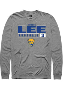 Censere Lee  Pitt Panthers Graphite Rally NIL Stacked Box Long Sleeve T Shirt