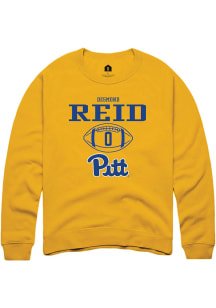 Desmond Reid  Rally Pitt Panthers Mens Gold NIL Sport Icon Long Sleeve Crew Sweatshirt