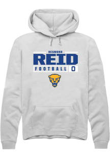 Desmond Reid  Rally Pitt Panthers Mens White NIL Stacked Box Long Sleeve Hoodie