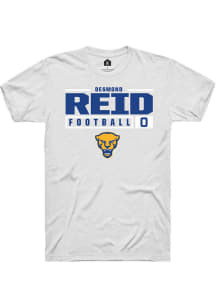Desmond Reid  Pitt Panthers White Rally NIL Stacked Box Short Sleeve T Shirt