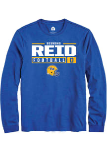 Desmond Reid  Pitt Panthers Blue Rally NIL Stacked Box Long Sleeve T Shirt