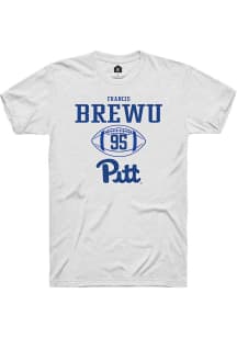 Francis Brewu  Pitt Panthers White Rally NIL Sport Icon Short Sleeve T Shirt