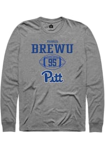 Francis Brewu  Pitt Panthers Graphite Rally NIL Sport Icon Long Sleeve T Shirt