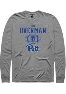 Jake Overman  Pitt Panthers Graphite Rally NIL Sport Icon Long Sleeve T Shirt