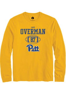 Jake Overman  Pitt Panthers Gold Rally NIL Sport Icon Long Sleeve T Shirt