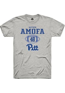 Matthew Amofa  Pitt Panthers Ash Rally NIL Sport Icon Short Sleeve T Shirt