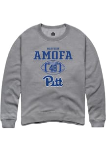Matthew Amofa  Rally Pitt Panthers Mens Graphite NIL Sport Icon Long Sleeve Crew Sweatshirt