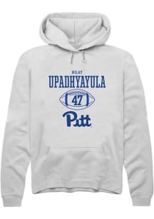 Nilay Upadhyayula  Rally Pitt Panthers Mens White NIL Sport Icon Long Sleeve Hoodie