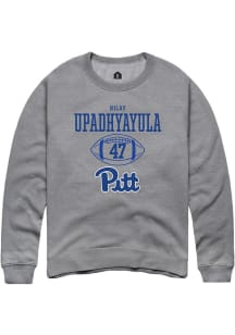 Nilay Upadhyayula  Rally Pitt Panthers Mens Graphite NIL Sport Icon Long Sleeve Crew Sweatshirt