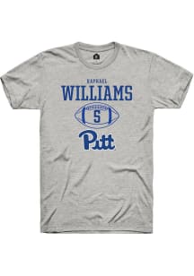 Raphael Williams  Pitt Panthers Ash Rally NIL Sport Icon Short Sleeve T Shirt