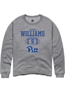 Raphael Williams  Rally Pitt Panthers Mens Graphite NIL Sport Icon Long Sleeve Crew Sweatshirt