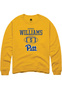 Raphael Williams  Rally Pitt Panthers Mens Gold NIL Sport Icon Long Sleeve Crew Sweatshirt