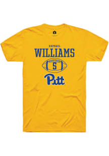 Raphael Williams  Pitt Panthers Gold Rally NIL Sport Icon Short Sleeve T Shirt