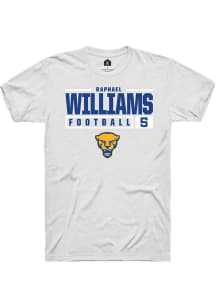 Raphael Williams  Pitt Panthers White Rally NIL Stacked Box Short Sleeve T Shirt