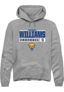 Raphael Williams  Rally Pitt Panthers Mens Graphite NIL Stacked Box Long Sleeve Hoodie