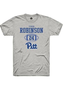 Tyreek Robinson  Pitt Panthers Ash Rally NIL Sport Icon Short Sleeve T Shirt