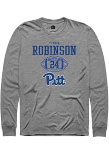 Tyreek Robinson  Pitt Panthers Graphite Rally NIL Sport Icon Long Sleeve T Shirt