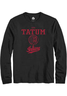 avry tatum  Indiana Hoosiers Black Rally NIL Sport Icon Long Sleeve T Shirt