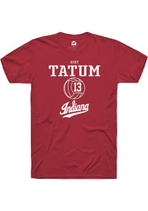 avry tatum  Indiana Hoosiers Red Rally NIL Sport Icon Short Sleeve T Shirt