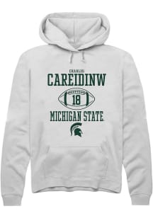 Charles Careidinw  Rally Michigan State Spartans Mens White NIL Sport Icon Long Sleeve Hoodie