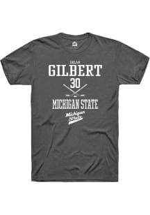 Dolan Gilbert  Michigan State Spartans Dark Grey Rally NIL Sport Icon Short Sleeve T Shirt