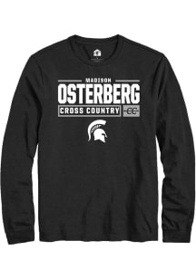Madison Osterberg  Michigan State Spartans Black Rally NIL Stacked Box Long Sleeve T Shirt