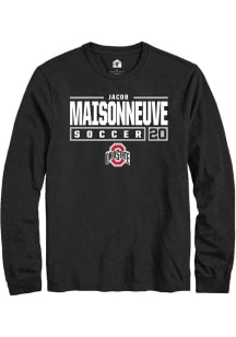 Jacob Maisonneuve  Ohio State Buckeyes Black Rally NIL Stacked Box Long Sleeve T Shirt