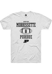 Denylon Morrissette  Purdue Boilermakers White Rally NIL Sport Icon Short Sleeve T Shirt