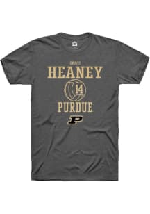 Grace Heaney  Purdue Boilermakers Dark Grey Rally NIL Sport Icon Short Sleeve T Shirt
