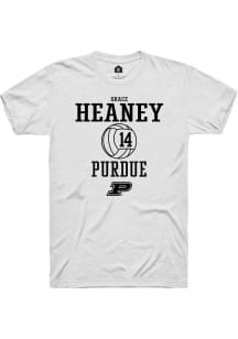 Grace Heaney  Purdue Boilermakers White Rally NIL Sport Icon Short Sleeve T Shirt