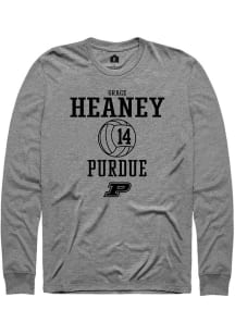 Grace Heaney  Purdue Boilermakers Graphite Rally NIL Sport Icon Long Sleeve T Shirt