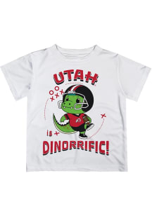 Vive La Fete Utah Utes Infant Dino-Riffic Short Sleeve T-Shirt White