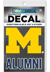 Michigan Wolverines Alumni Auto Decal - Navy Blue