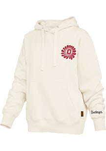 Pressbox Ohio State Buckeyes Womens Ivory Elena Hooded Sweatshirt