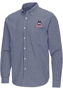 Antigua UConn Huskies Mens Navy Blue Ellis Long Sleeve Dress Shirt