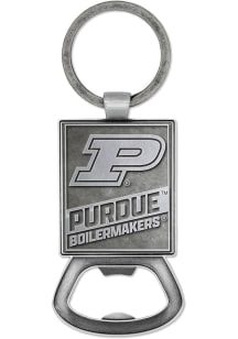 Purdue Boilermakers Double Sided Pewter Bottle Opener Keychain - Grey