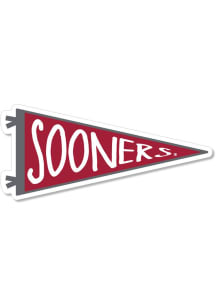 Oklahoma Sooners 3.5" Pennant Rugged Stickers - Crimson