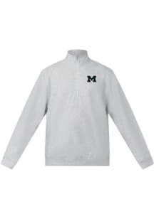 lululemon Michigan Wolverines Mens Grey Steady State Half Zip Long Sleeve Qtr Zip Pullover