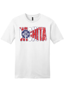 Wichita White City Flag Name Short Sleeve T Shirt